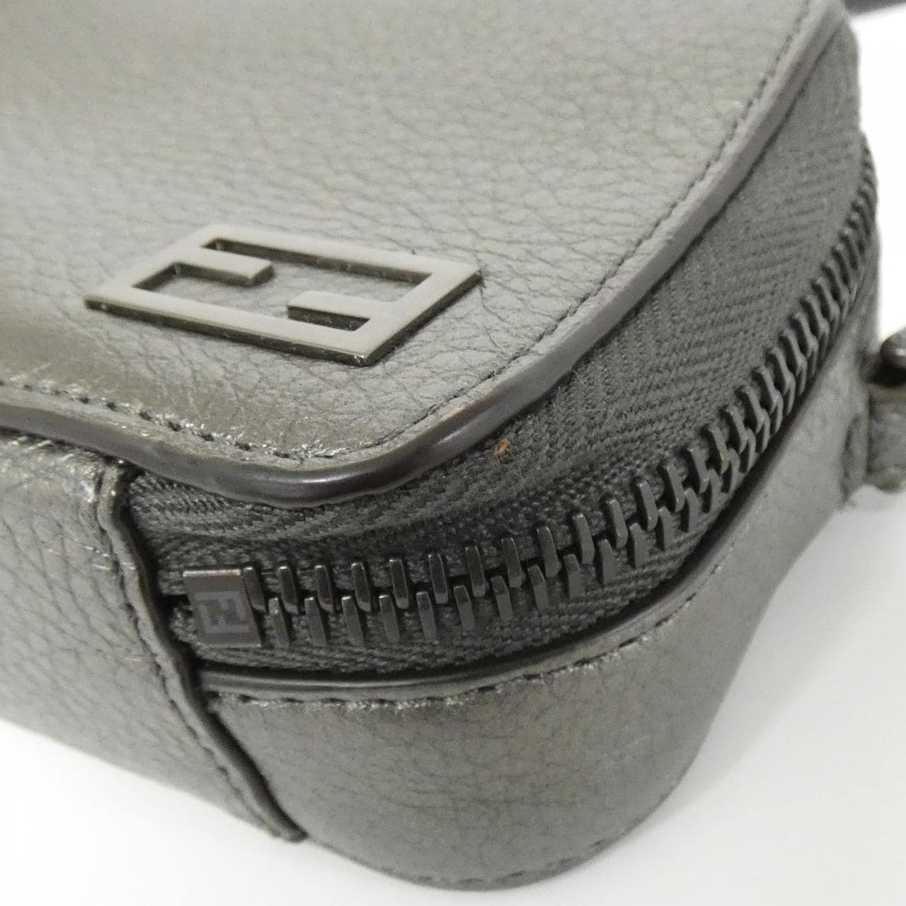 FENDI 7M0344 AJJ1 Shoulder Bag Leather Black Leather Rank A - Thumbnail 3