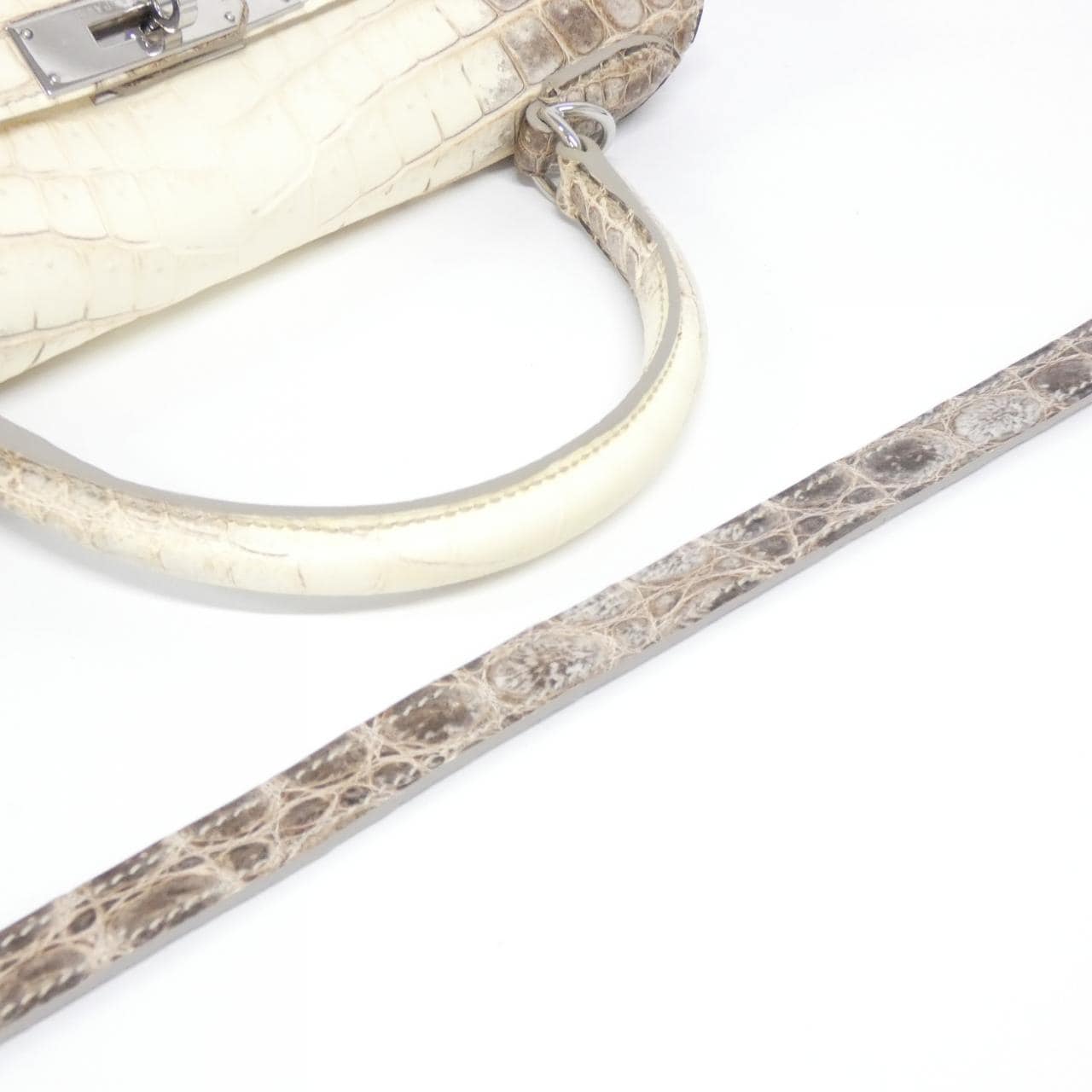 HERMES HERMÈS Kelly 062229CK Bag White - Thumbnail 8