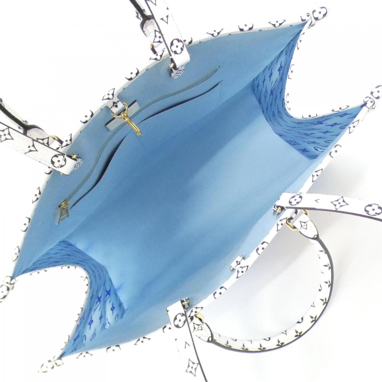 LOUIS VUITTON OnTheGo M44720 Bag Monogram Blue Monogram Rank A - Thumbnail 6