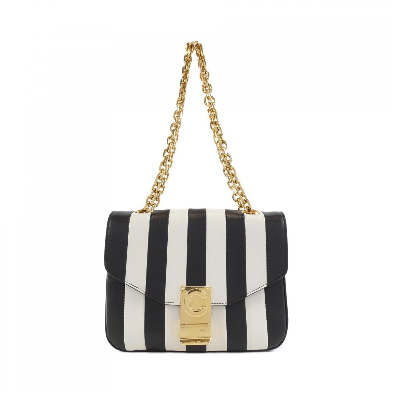 CELINE 188833BGD Shoulder Bag Leather Black