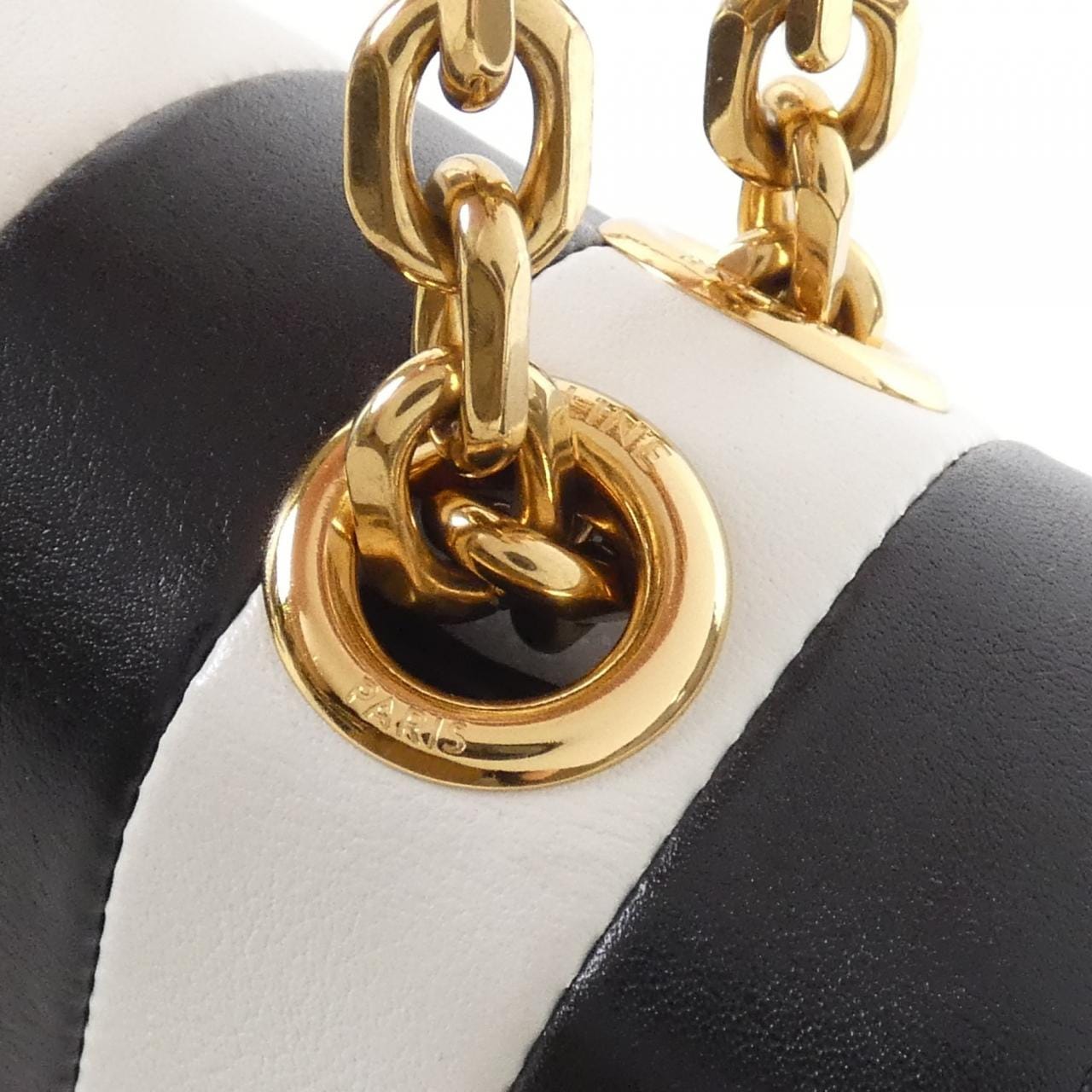 CELINE 188833BGD Shoulder Bag Leather 黑色 皮革 中古品A - 縮圖 5