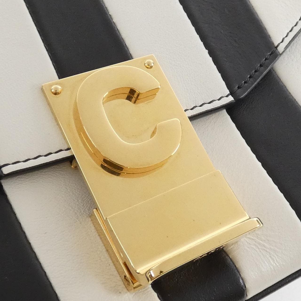 CELINE 188833BGD Shoulder Bag Leather 黑色 皮革 中古品A - 縮圖 6