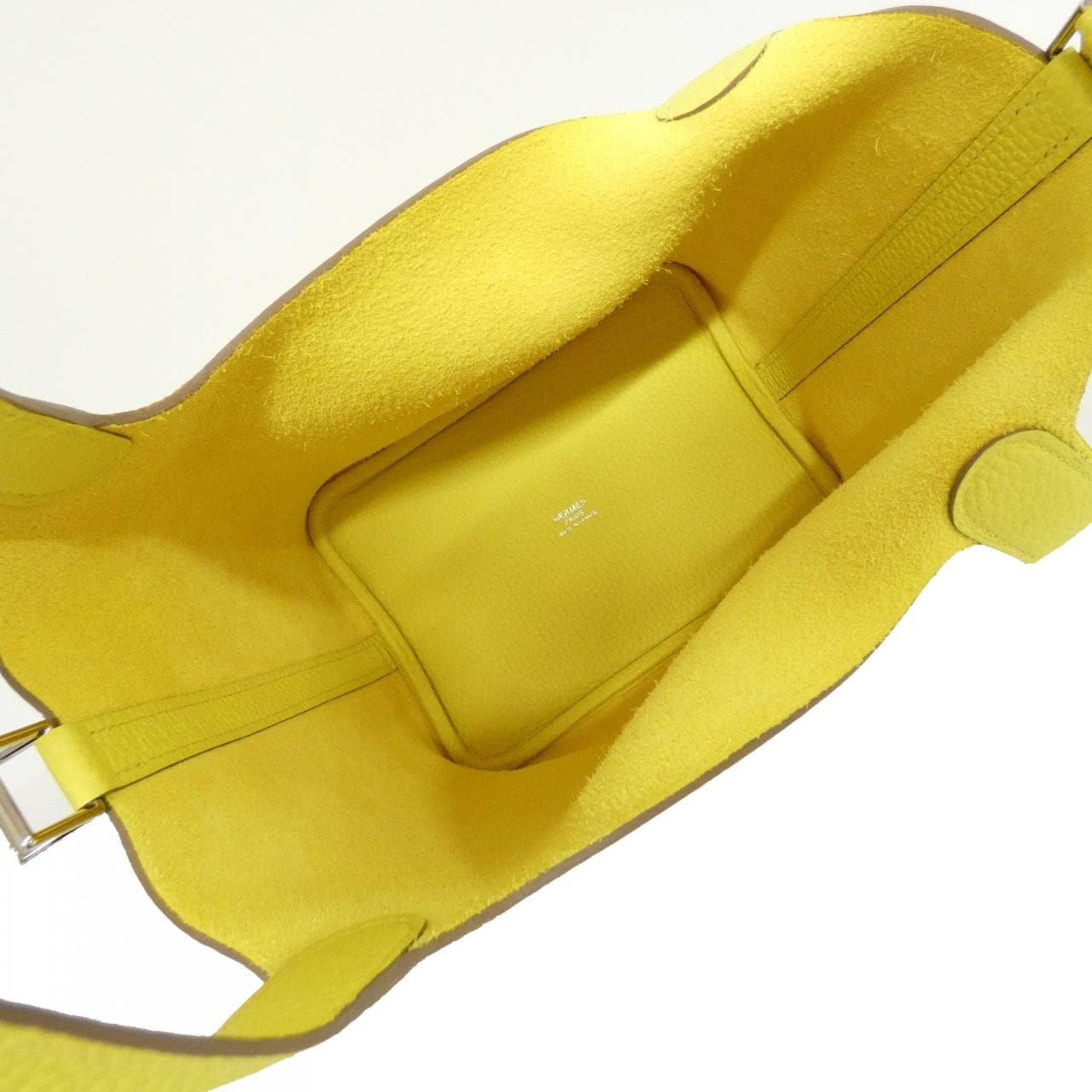 HERMES HERMÈS Picotin 056289CK Bag Clemence 黑色 Clemence 皮 中古品A - 縮圖 7