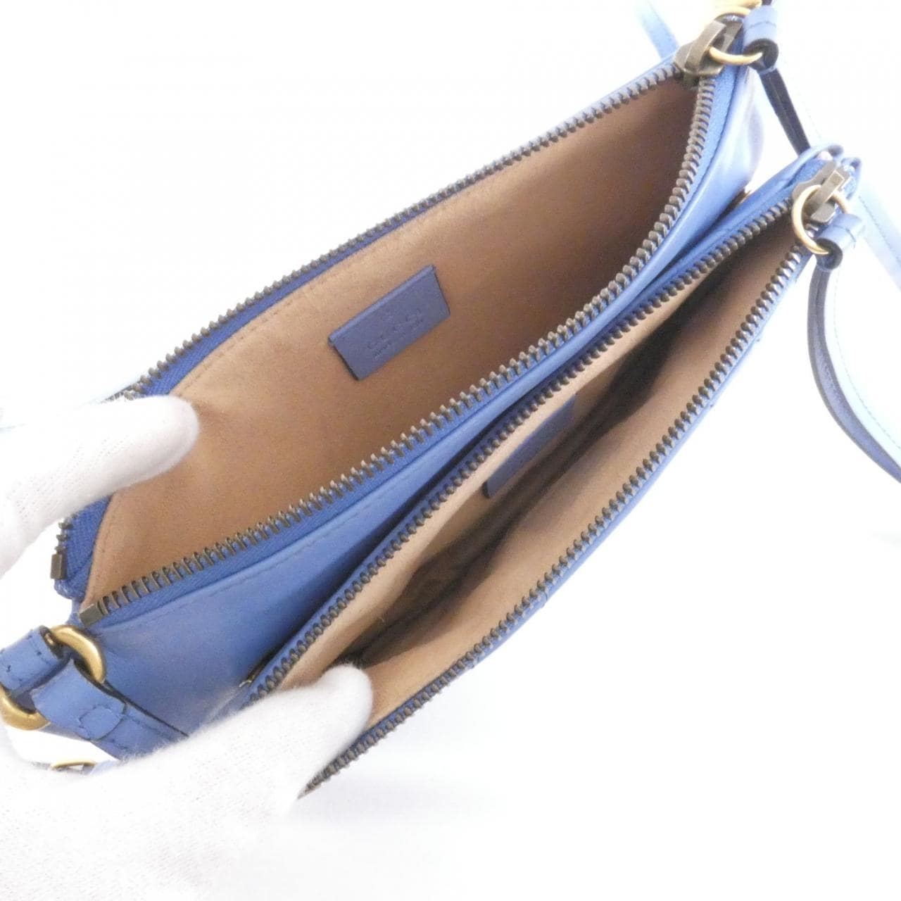 GUCCI 453878 DRW1T Shoulder Bag Leather 黑色 皮革 中古品A - 縮圖 9