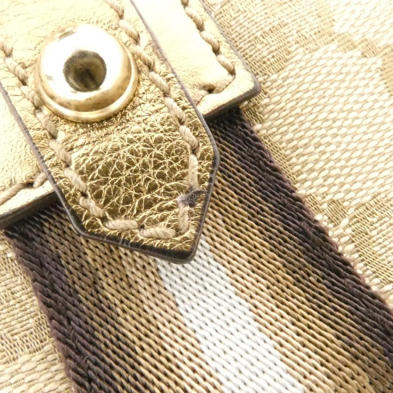 GUCCI 144388 Shoulder Canvas 米色 帆布 中古品A - 縮圖 4