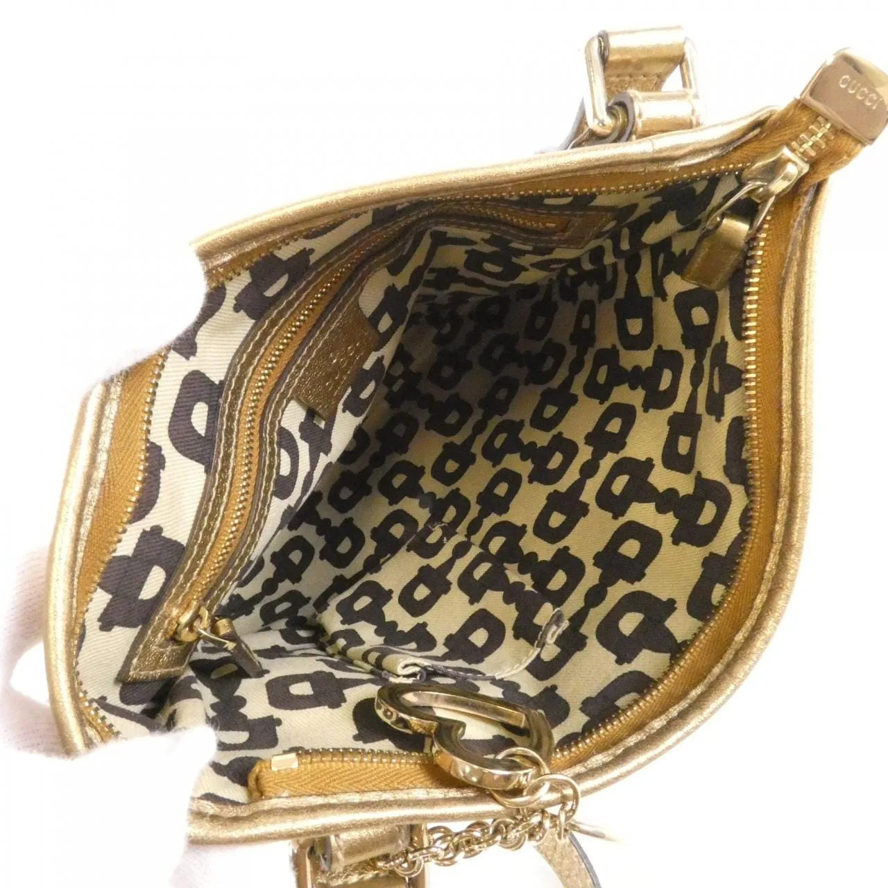 GUCCI 144388 Shoulder Canvas 米色 帆布 中古品A - 縮圖 9