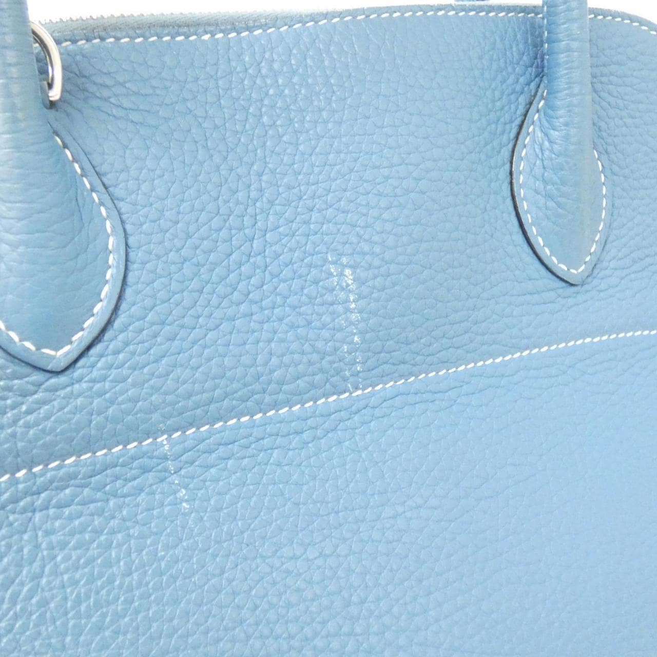 HERMES HERMÈS Bolide 073419CK Bag Clemence Blue Clemence Leather - Thumbnail 4