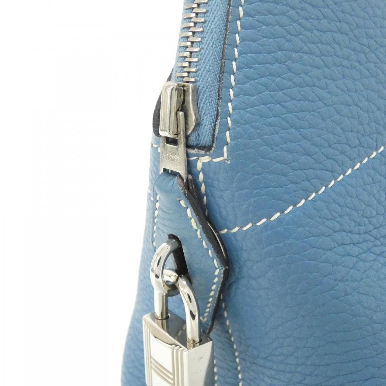 HERMES HERMÈS Bolide 073419CK Bag Clemence Blue Clemence Leather - Thumbnail 5