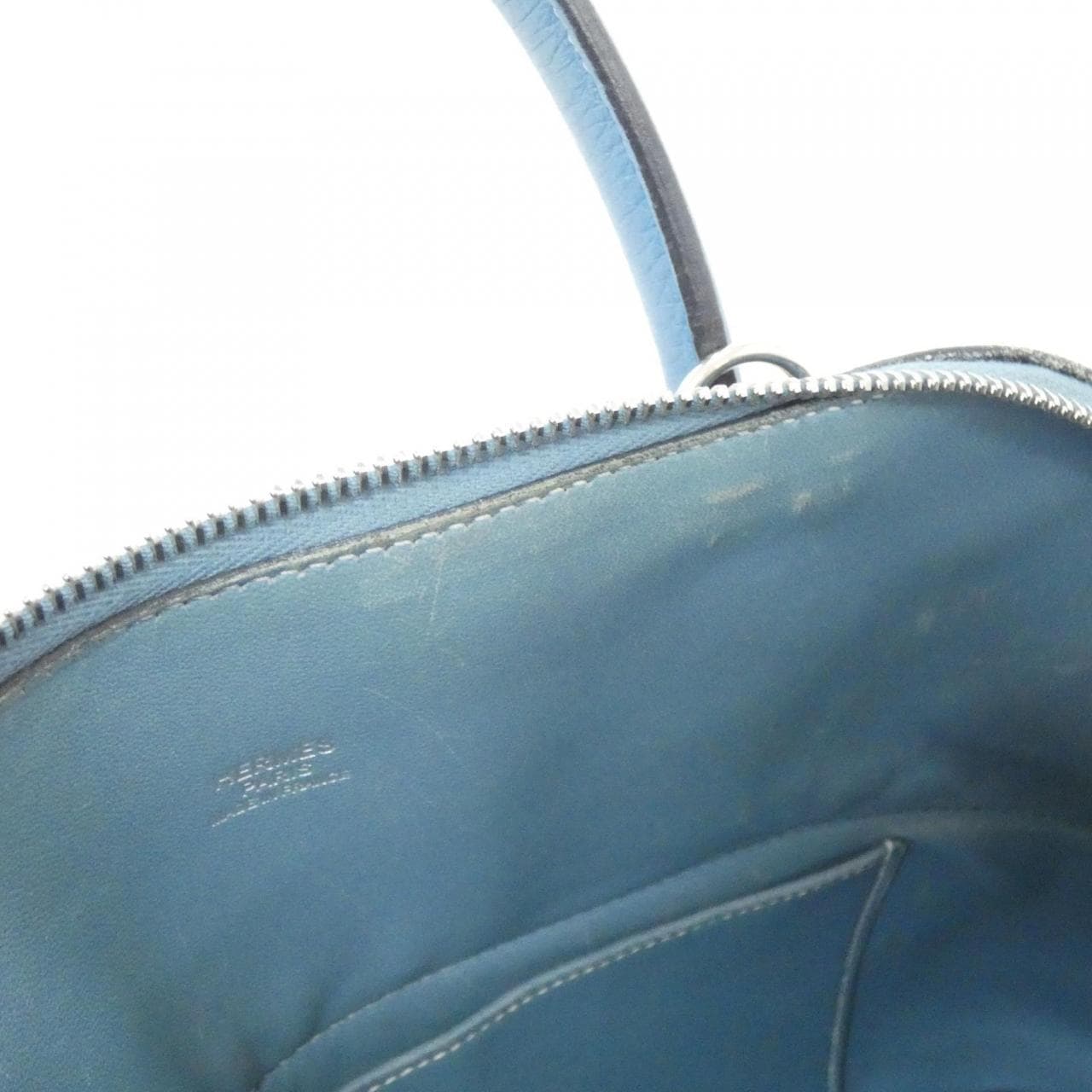 HERMES HERMÈS Bolide 073419CK Bag Clemence Blue Clemence Leather - Thumbnail 10