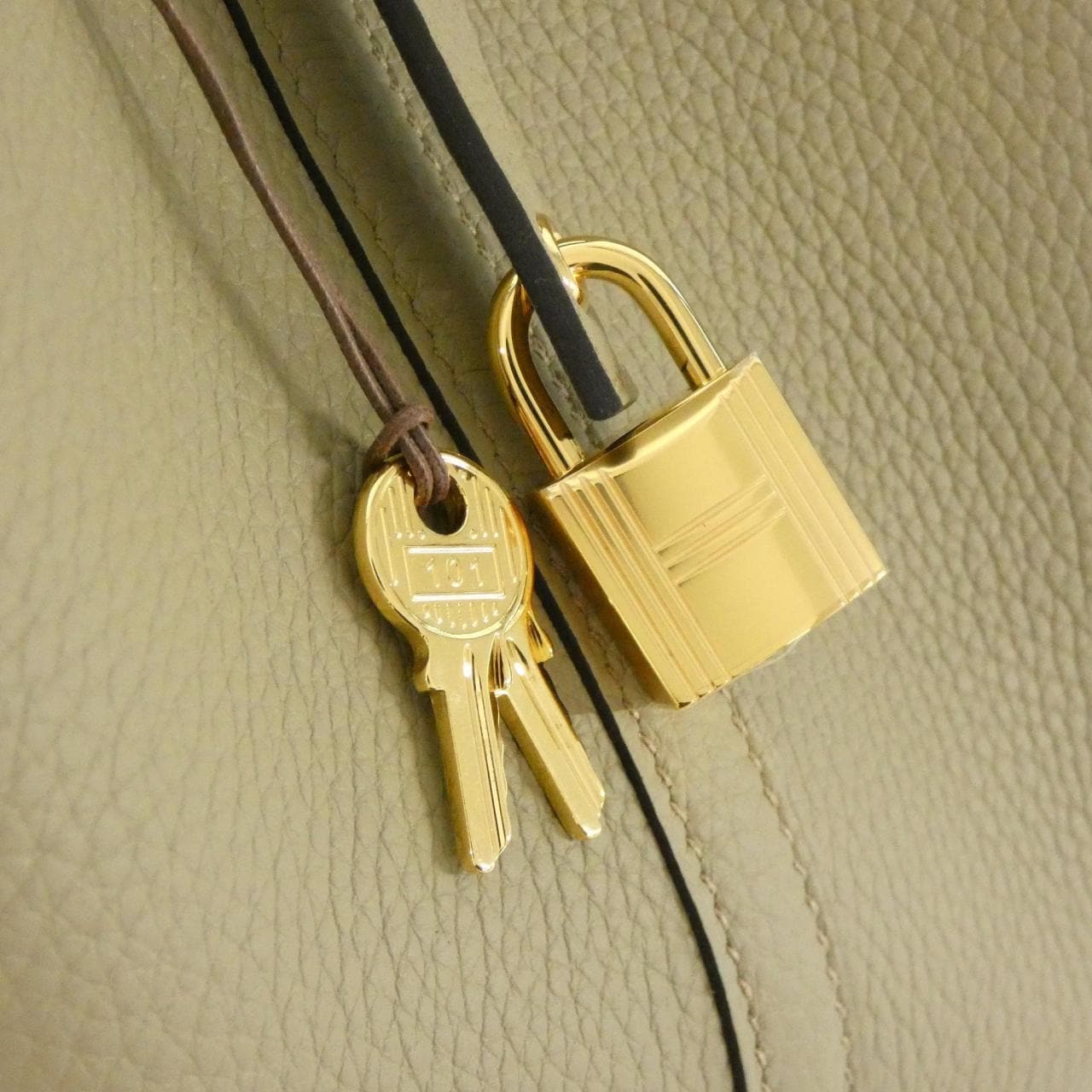 HERMES HERMÈS Picotin 056289CC Bag Clemence 米色 Clemence 皮 未使用品 - 縮圖 3