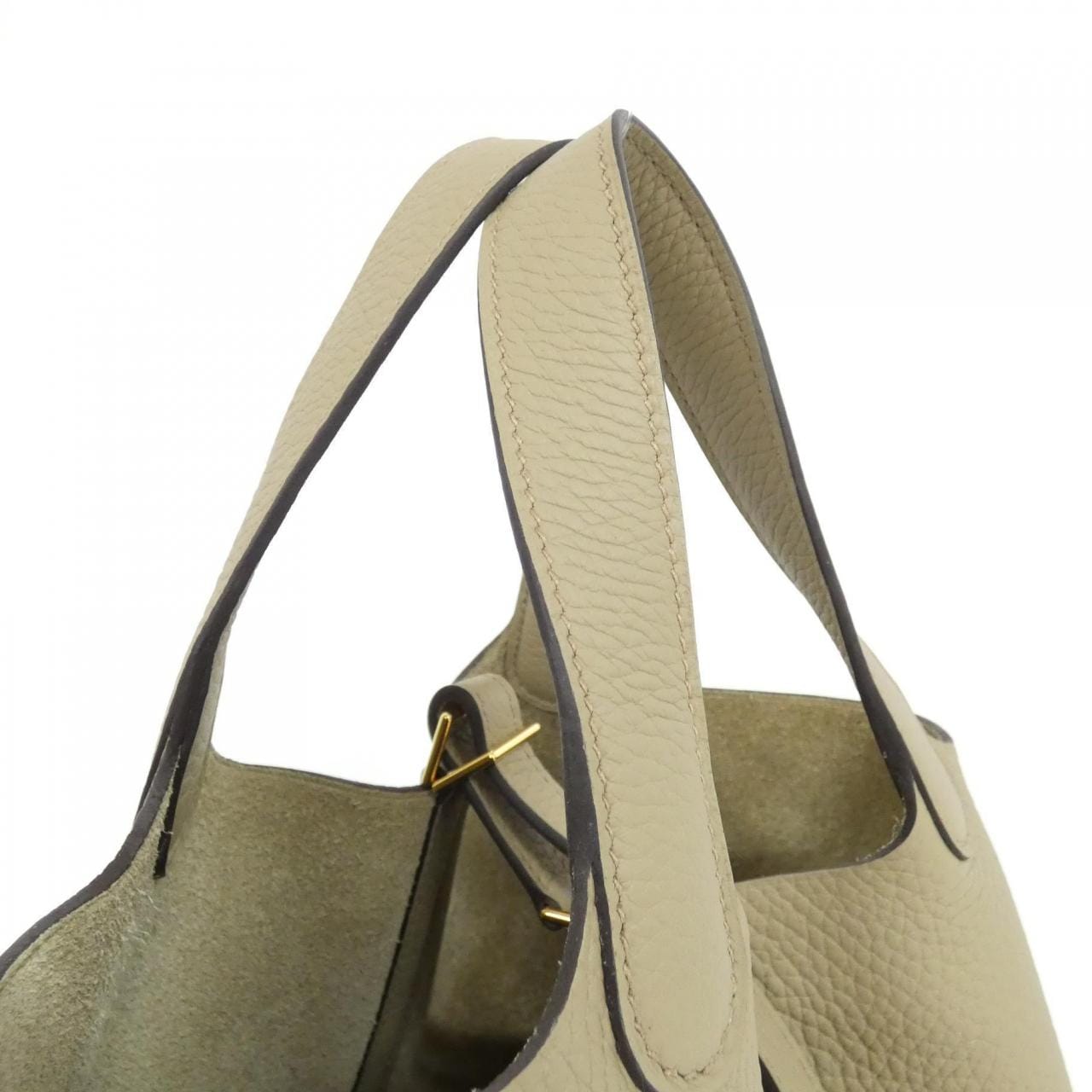 HERMES HERMÈS Picotin 056289CC Bag Clemence 米色 Clemence 皮 未使用品 - 縮圖 4