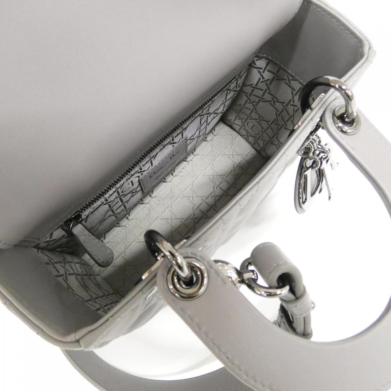 DIOR Lady Dior M0538BCAL Bag Lambskin Black Lambskin - Thumbnail 6