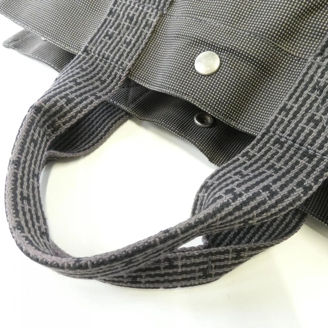 HERMES 100951M Handbag Canvas Black Canvas Rank B - Thumbnail 5