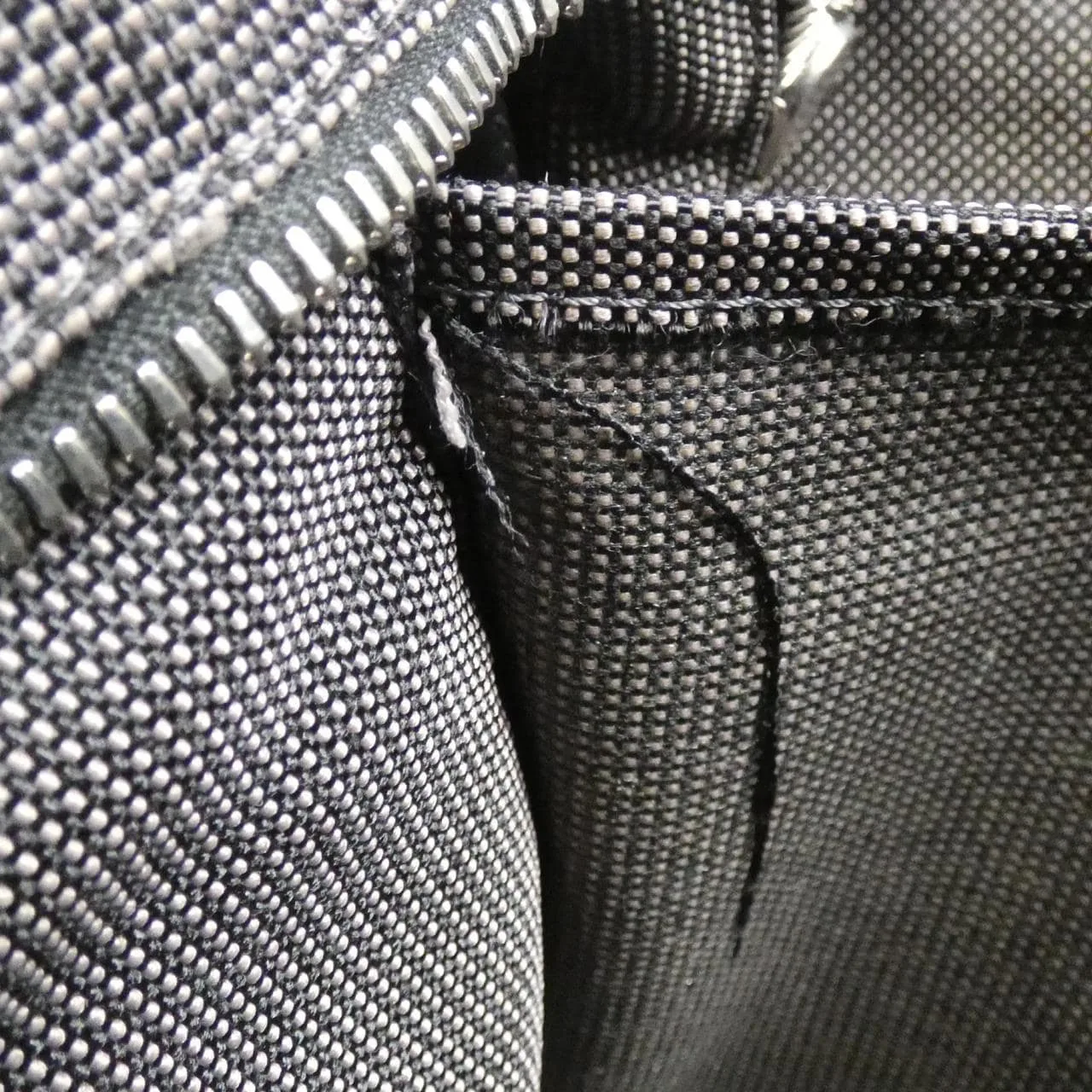 HERMES 100951M Handbag Canvas Black Canvas Rank B - Thumbnail 7