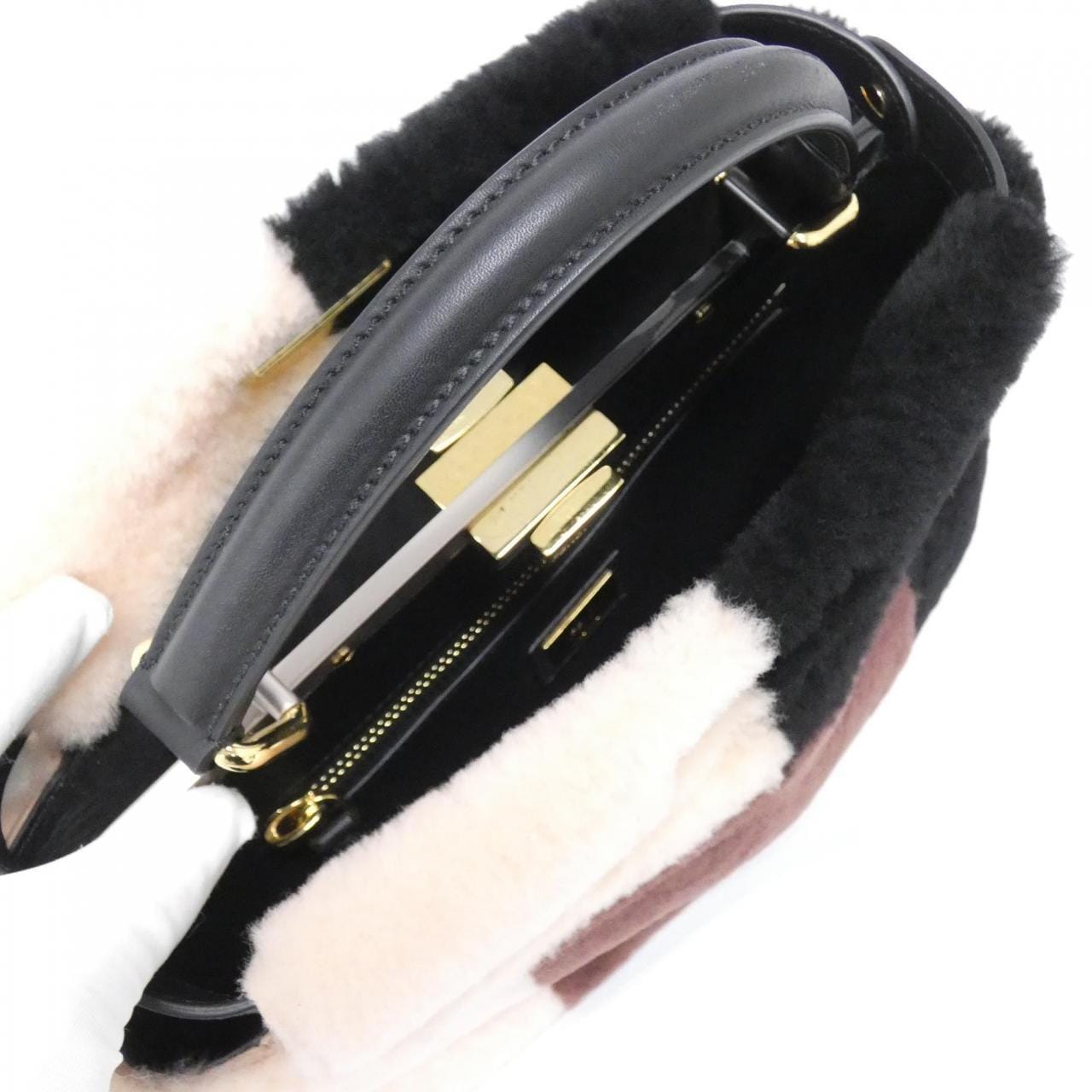 FENDI Peekaboo 8BN290 5CM Bag 黑色 中古品A - 縮圖 6