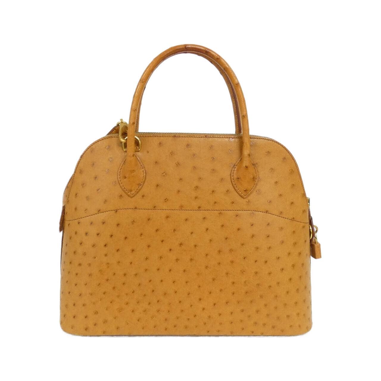 HERMES HERMÈS Bolide 023348CC Bag Ostrich 黑色 鴕鳥皮 中古品B - 縮圖 2