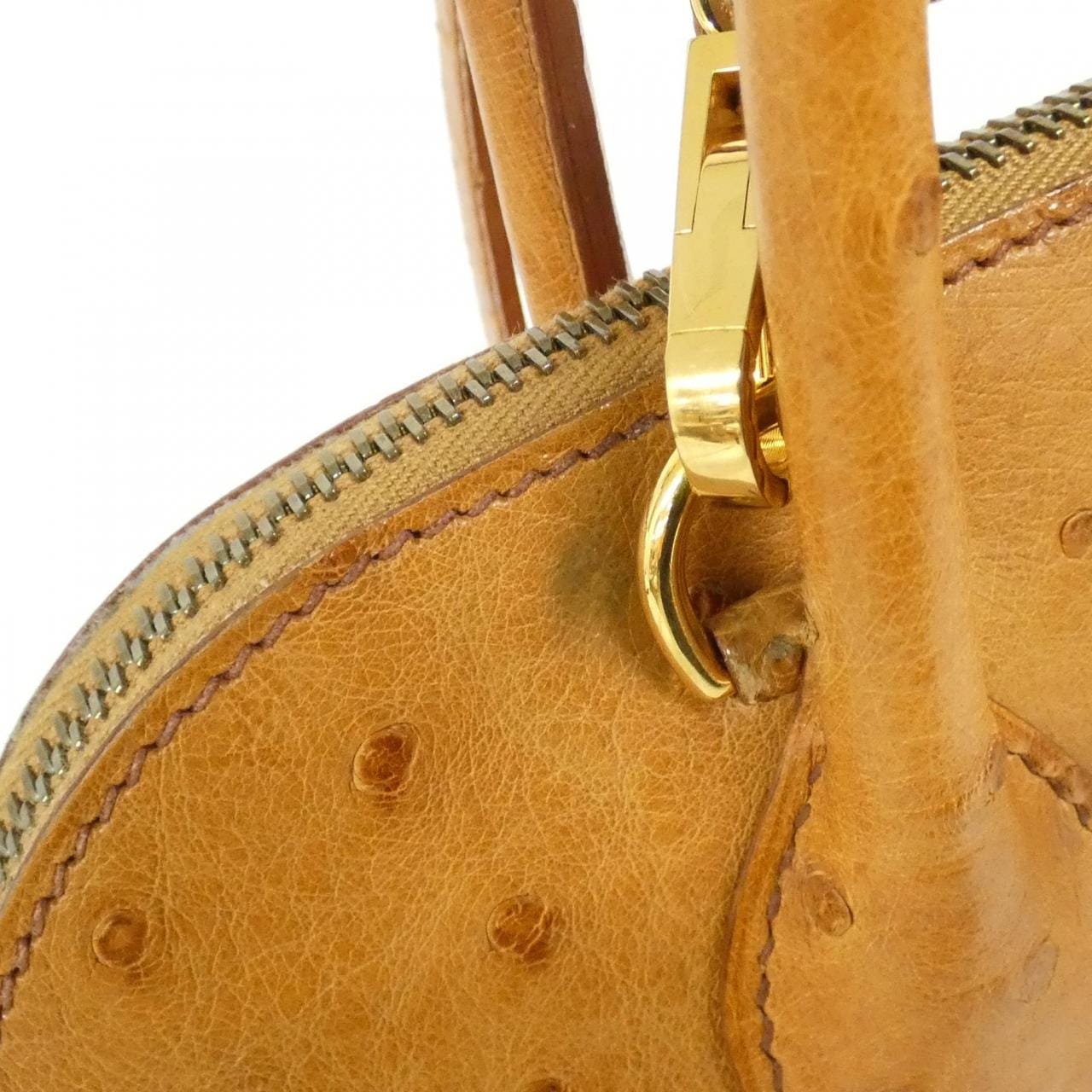 HERMES HERMÈS Bolide 023348CC Bag Ostrich 黑色 鴕鳥皮 中古品B - 縮圖 8