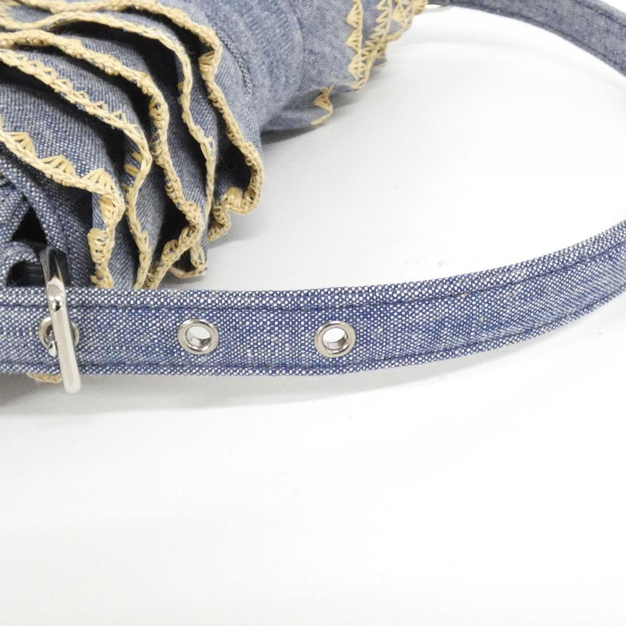 FENDI Baguette 8BR600 A1LM Bag Denim 黑色 牛仔布 中古品A - 縮圖 5