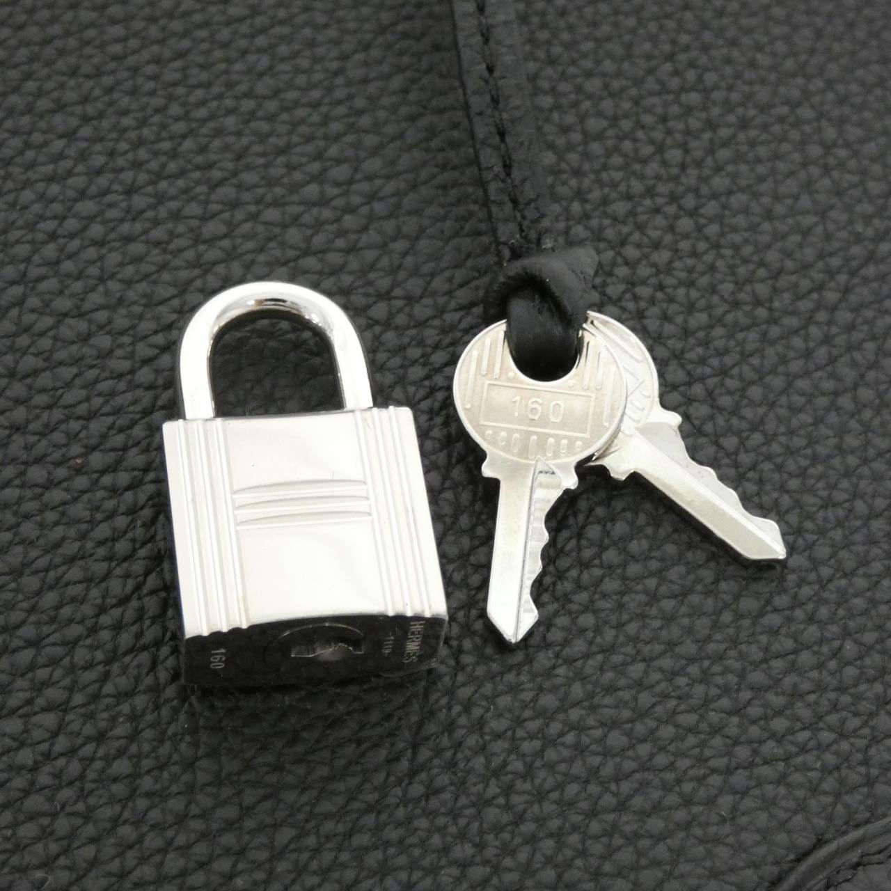 HERMES HERMÈS Bolide 078513CK Bag Togo Black Togo Leather - Thumbnail 6