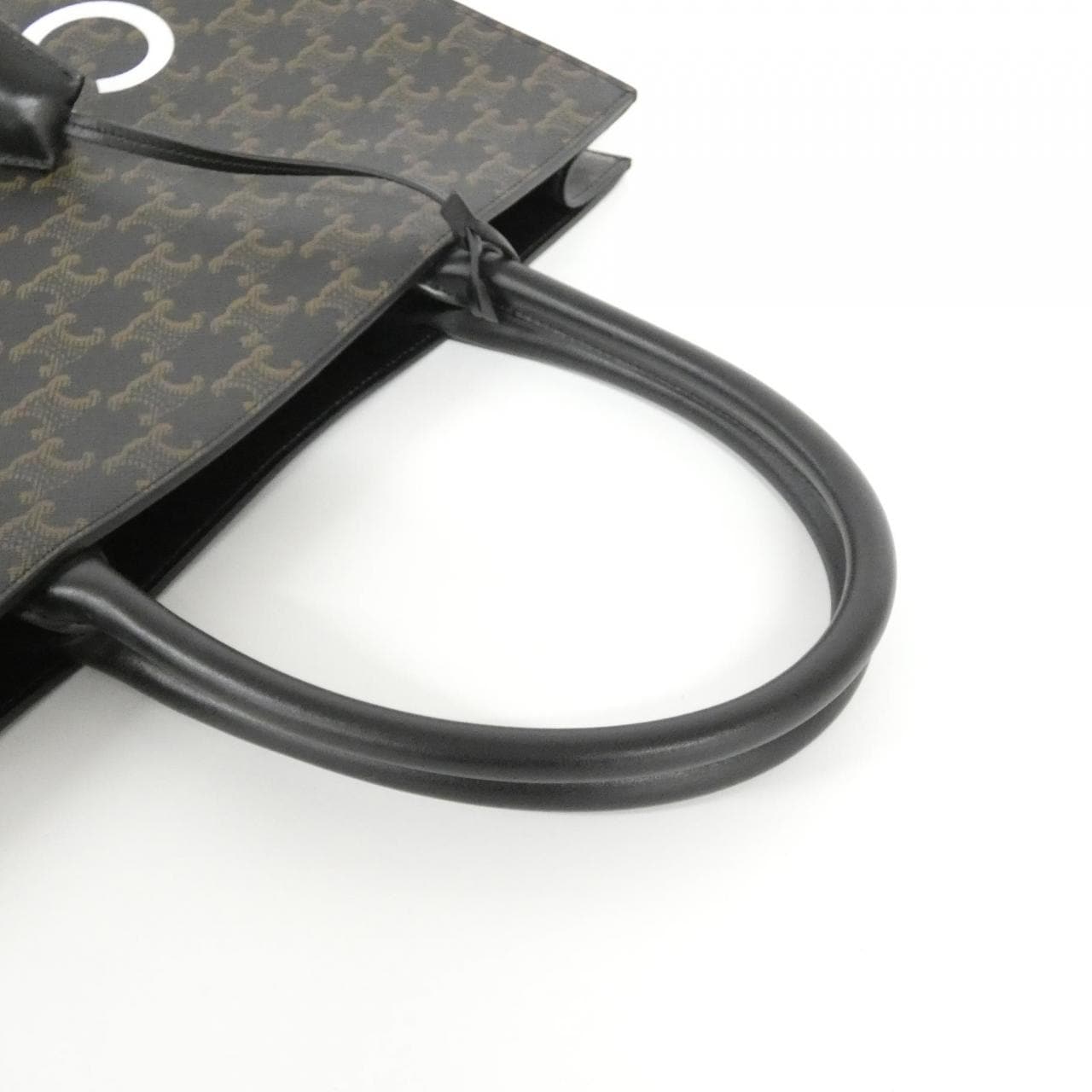 CELINE Cabas 190972BRJ Bag Canvas 黑色 帆布 中古品A - 縮圖 4