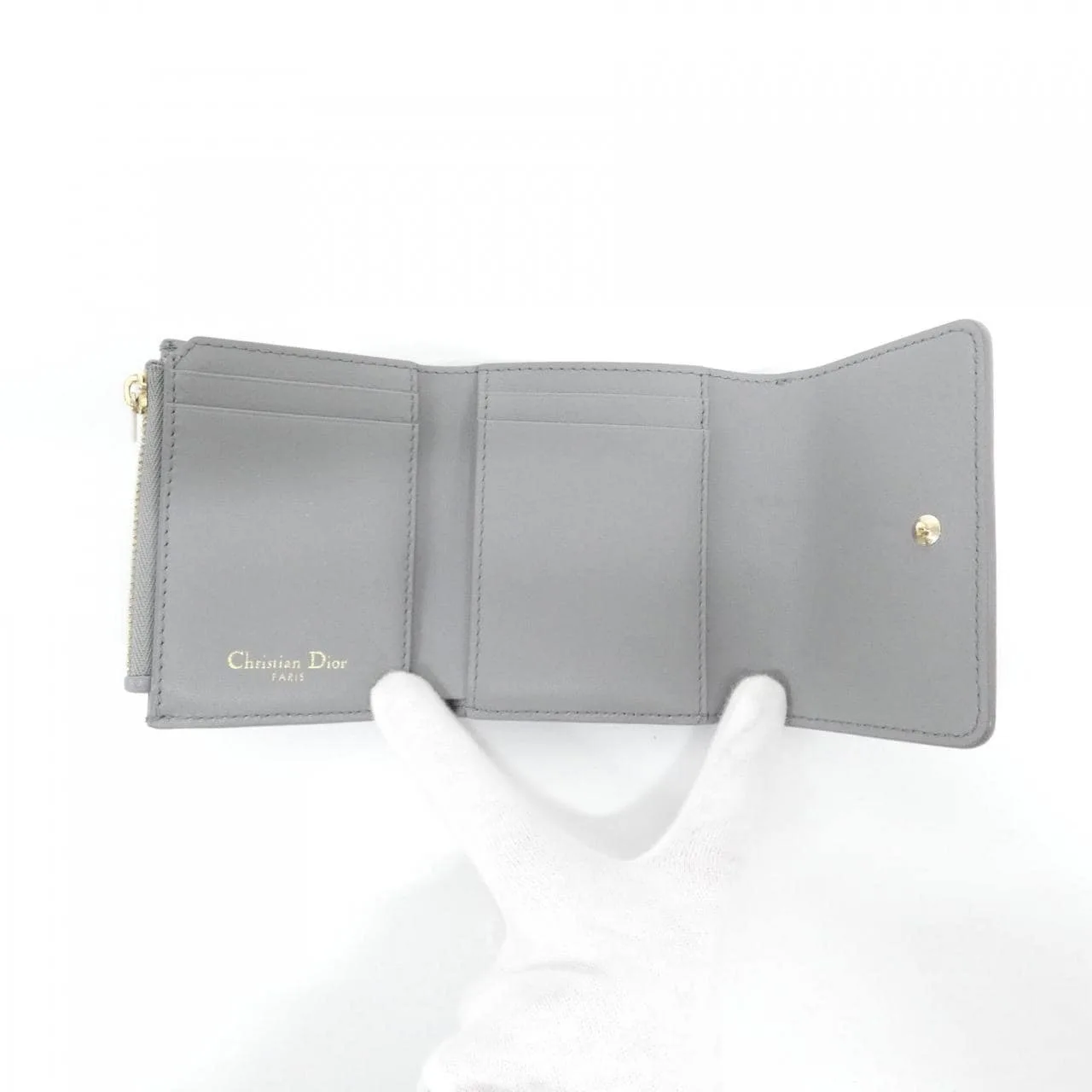 DIOR 30 Montaigne S2057OBAE Wallet 黑色 中古品A - 縮圖 5