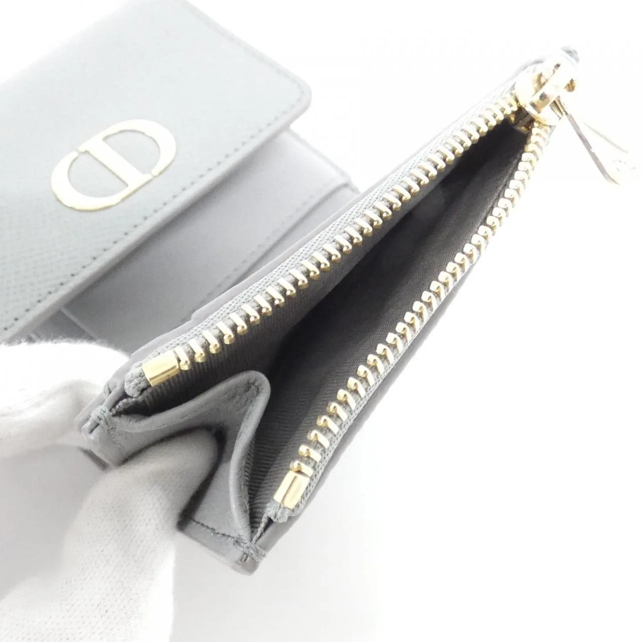 DIOR 30 Montaigne S2057OBAE Wallet 黑色 中古品A - 縮圖 8