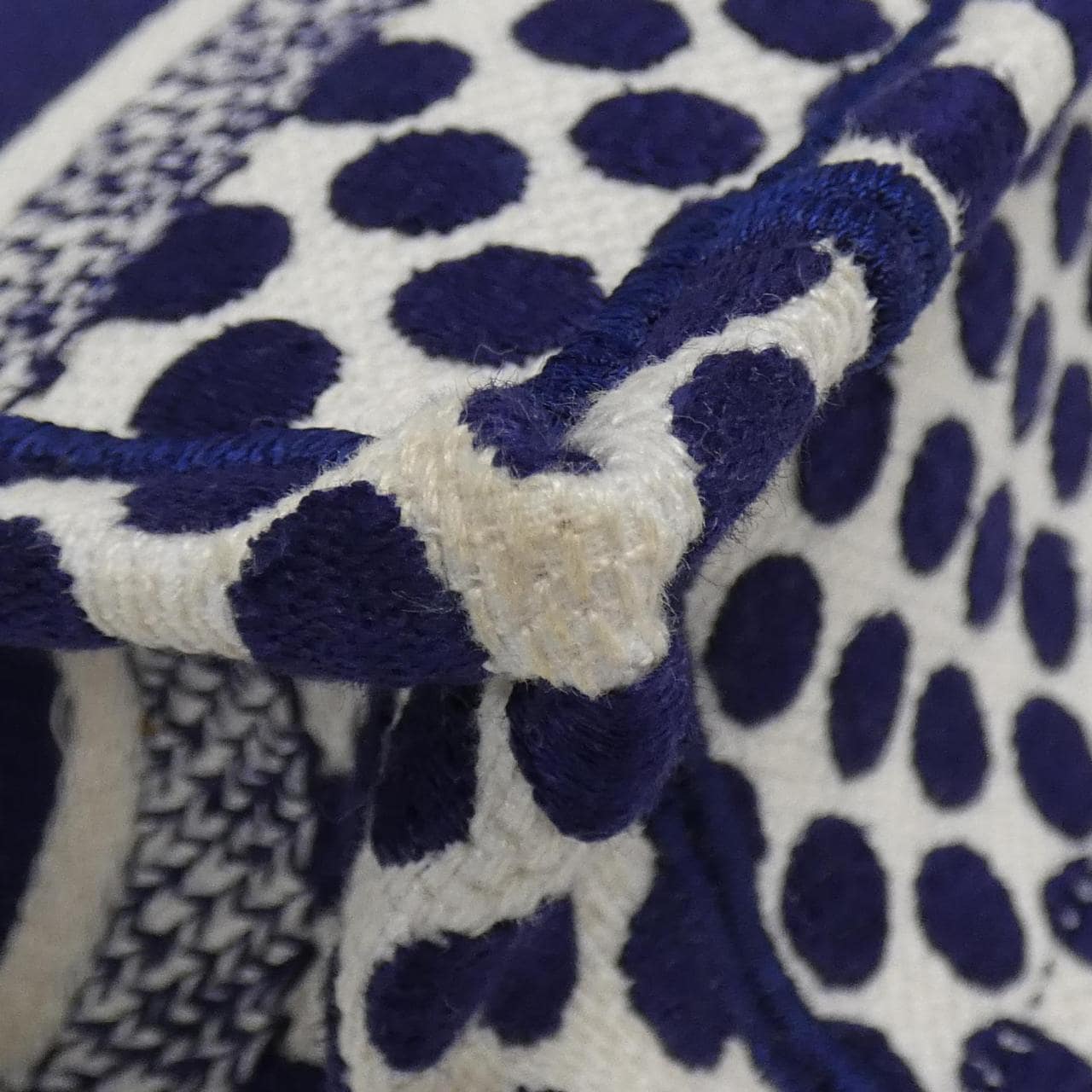 DIOR Book Tote S5475ZBBI Tote Canvas 藍色 帆布 中古品A - 縮圖 3