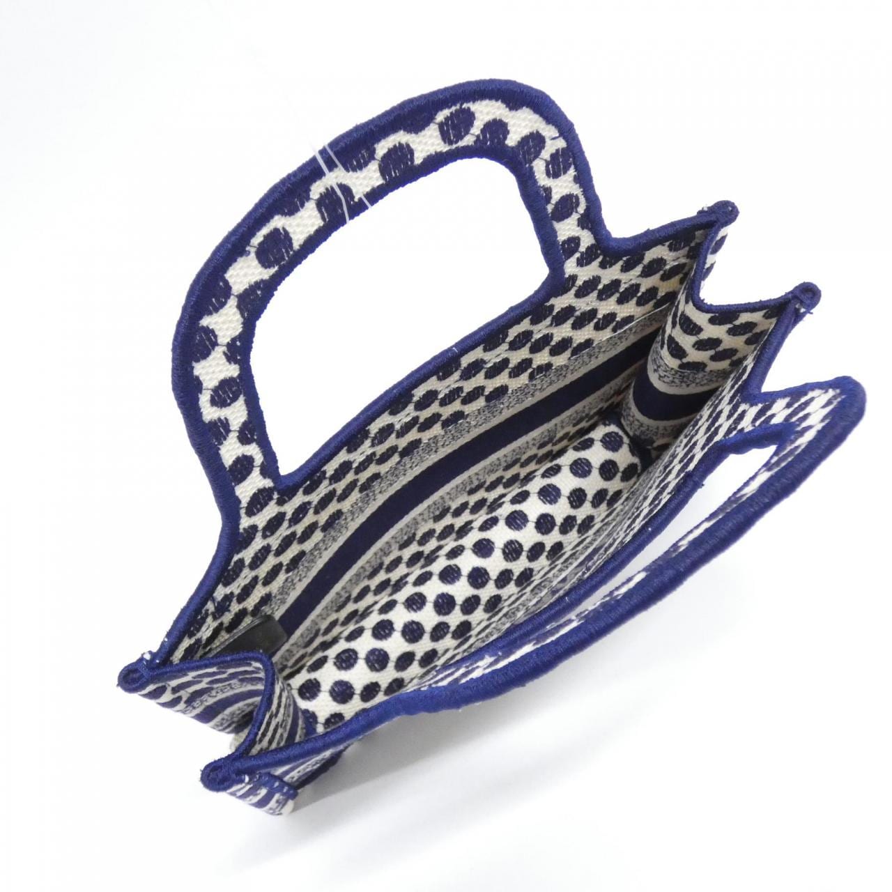 DIOR Book Tote S5475ZBBI Tote Canvas 藍色 帆布 中古品A - 縮圖 7