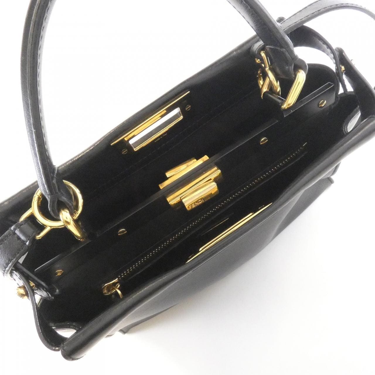 FENDI Peekaboo 8BN290 3ZN Bag Black - Thumbnail 8