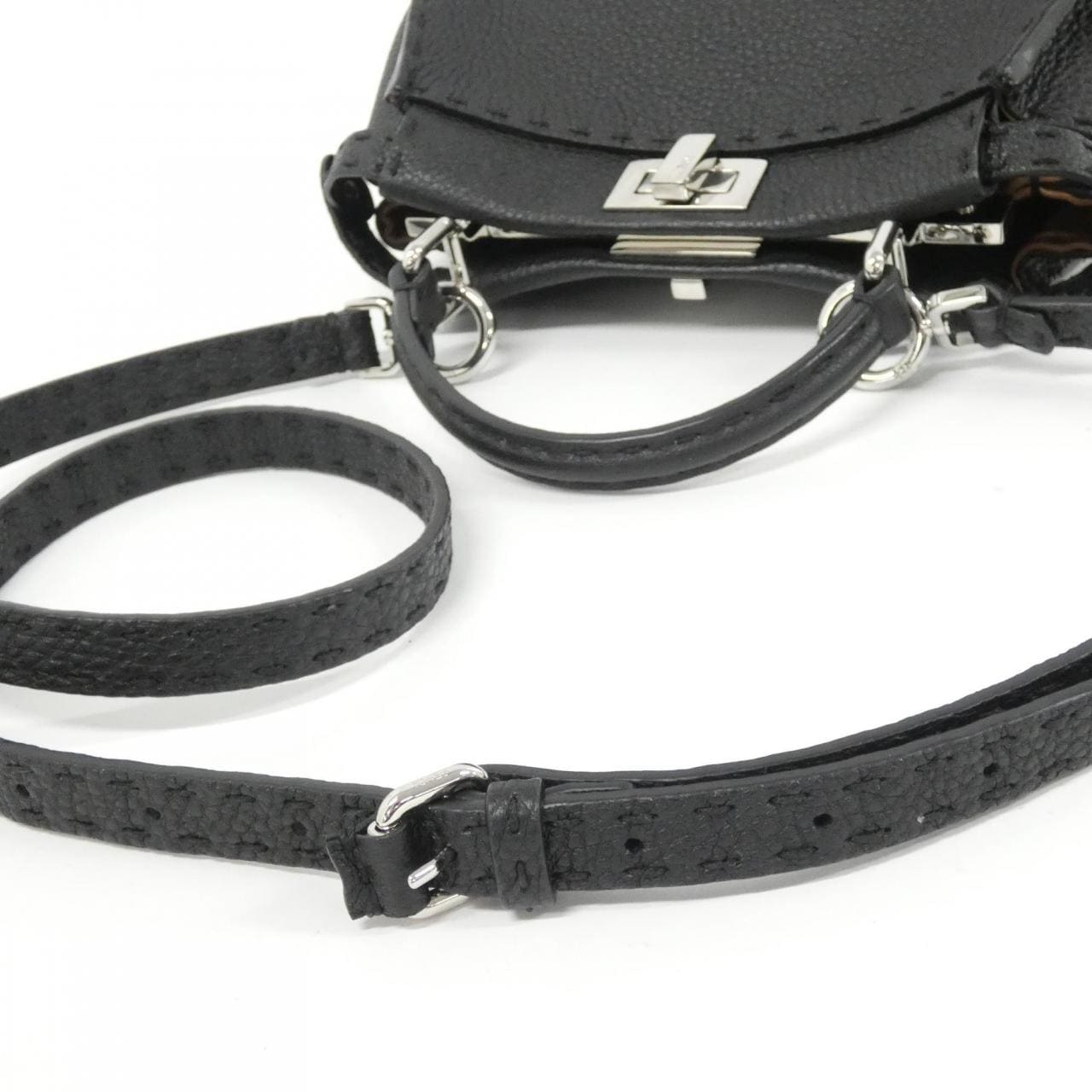 FENDI Peekaboo 8BN244 Q0J Bag 黑色 中古品A - 縮圖 7