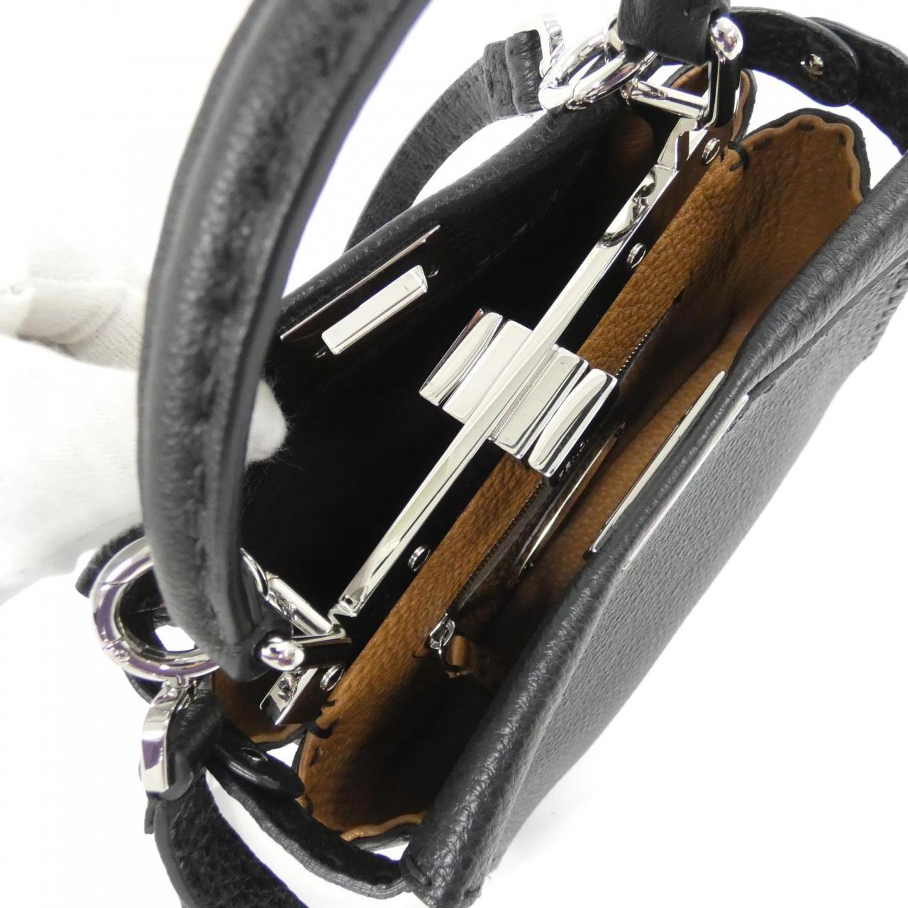 FENDI Peekaboo 8BN244 Q0J Bag 黑色 中古品A - 縮圖 8