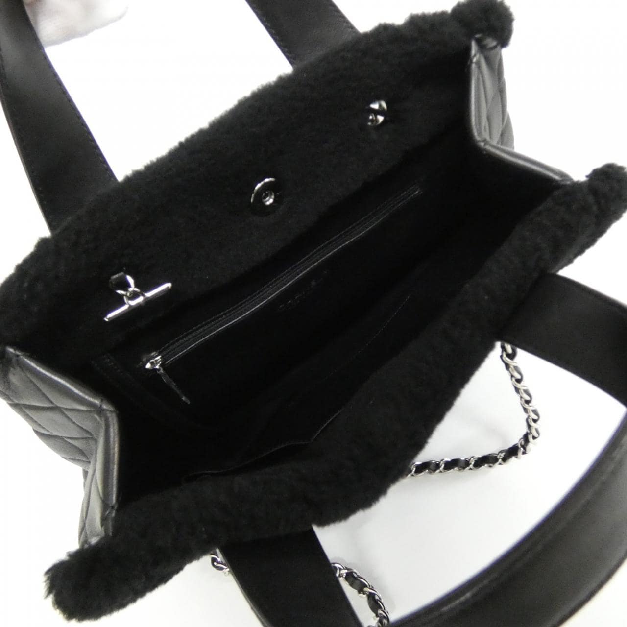 CHANEL 92594 Handbag Lambskin Black Lambskin Rank A - Thumbnail 5