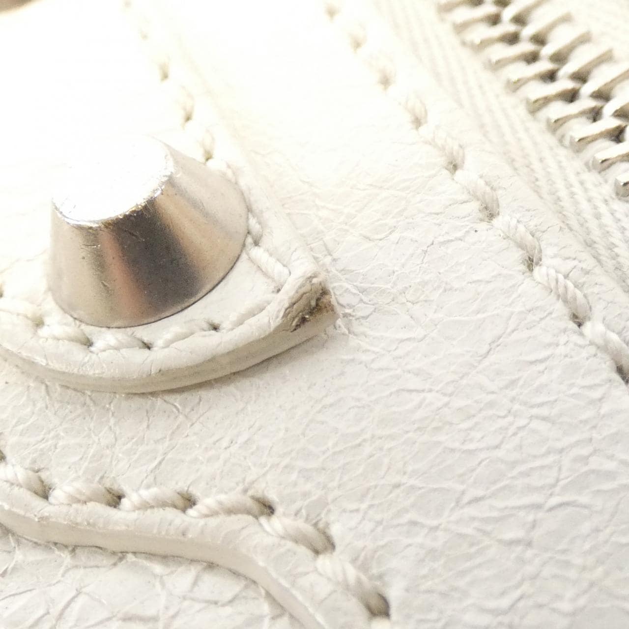 BALENCIAGA 273023 D9404 Bag Lambskin White Lambskin - Thumbnail 4