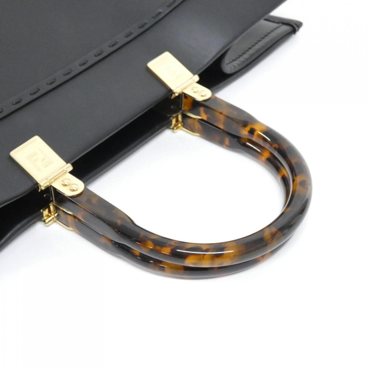 FENDI Sunshine Shopper 8BH372 ABVL Bag Black Rank A - Thumbnail 6