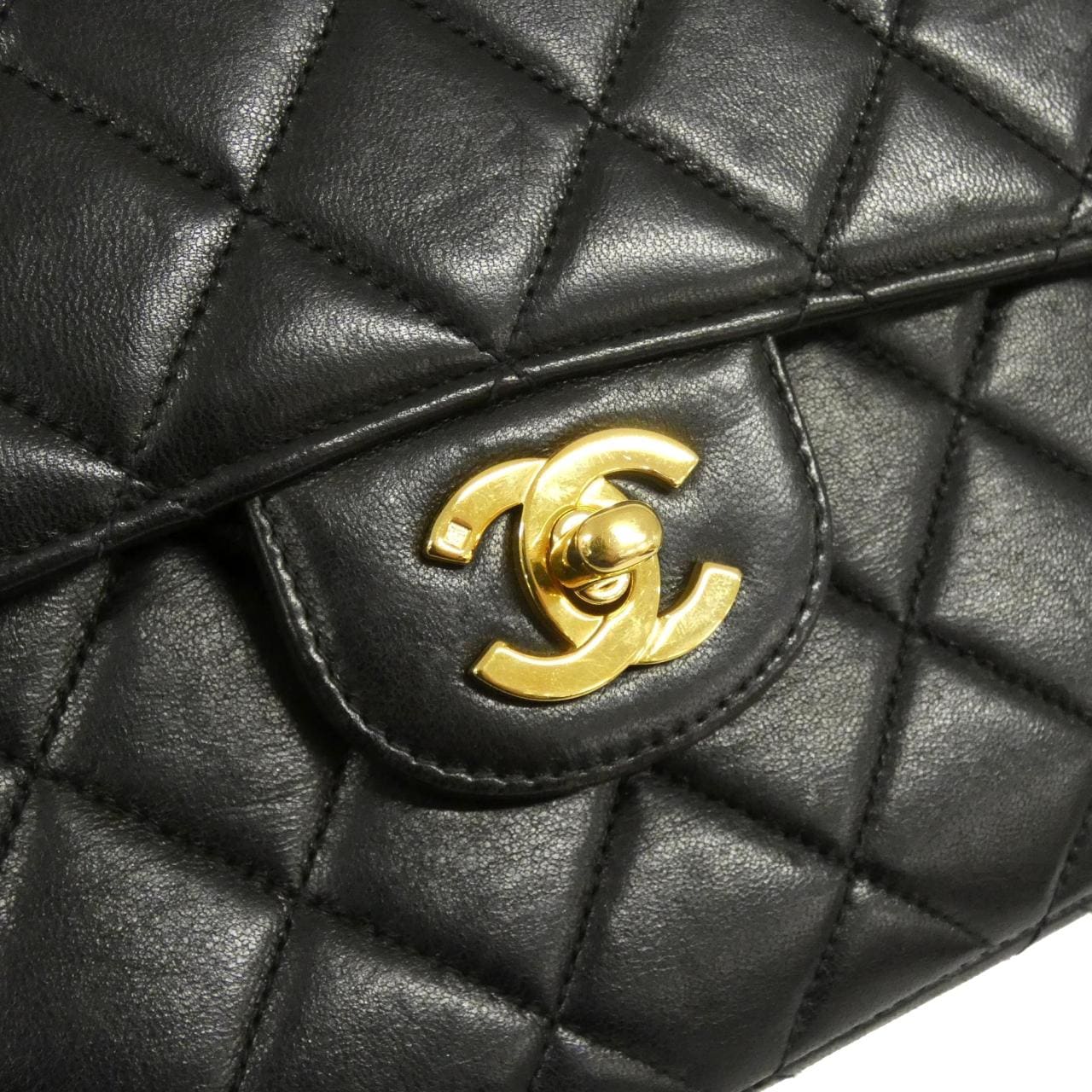 CHANEL Shoulder Lambskin Black Lambskin - Thumbnail 5
