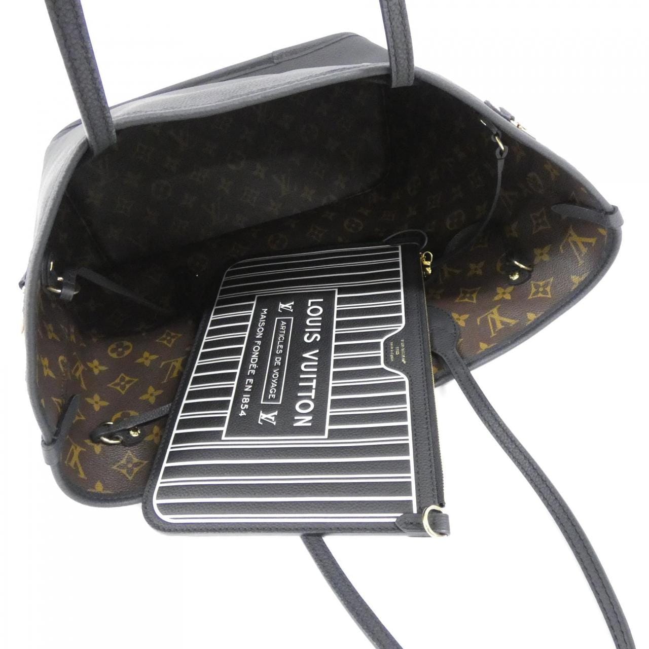 LOUIS VUITTON Neverfull M11946 Bag Monogram Black Monogram - Thumbnail 8