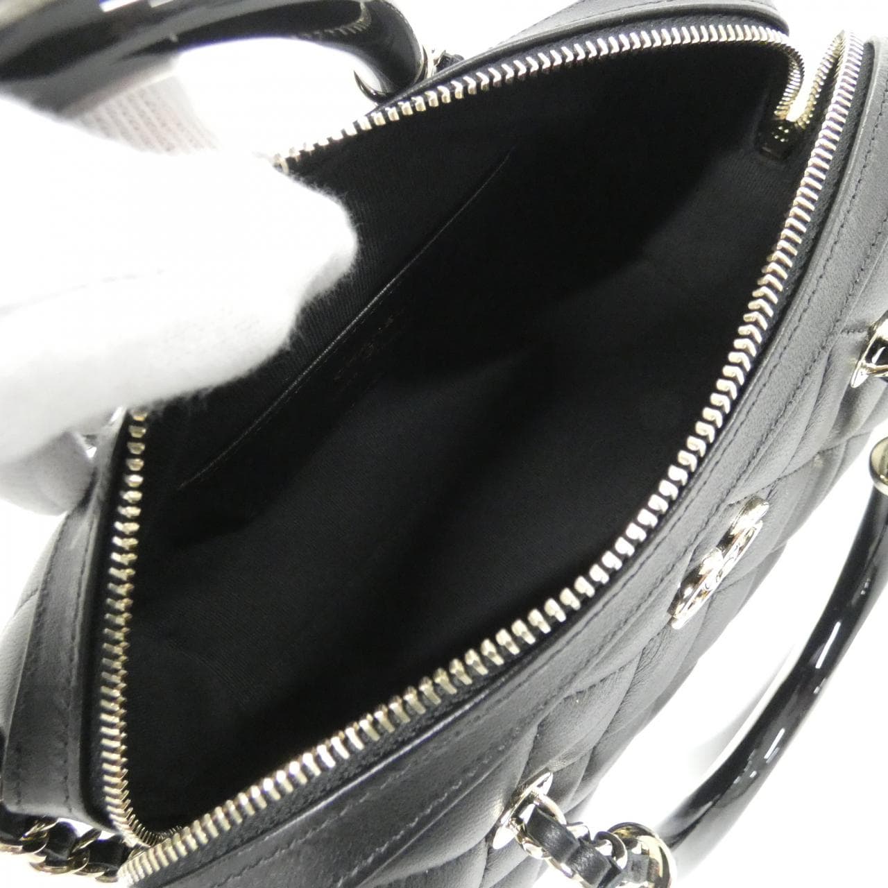 CHANEL AP4411 Handbag Lambskin 黑色 羊皮 中古品A - 縮圖 8
