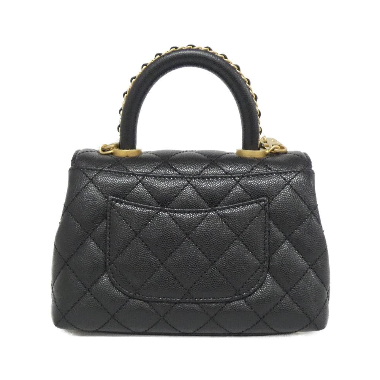 CHANEL Coco Handle AS2215 Bag Grained Calfskin Black Grained Calfskin - Thumbnail 2