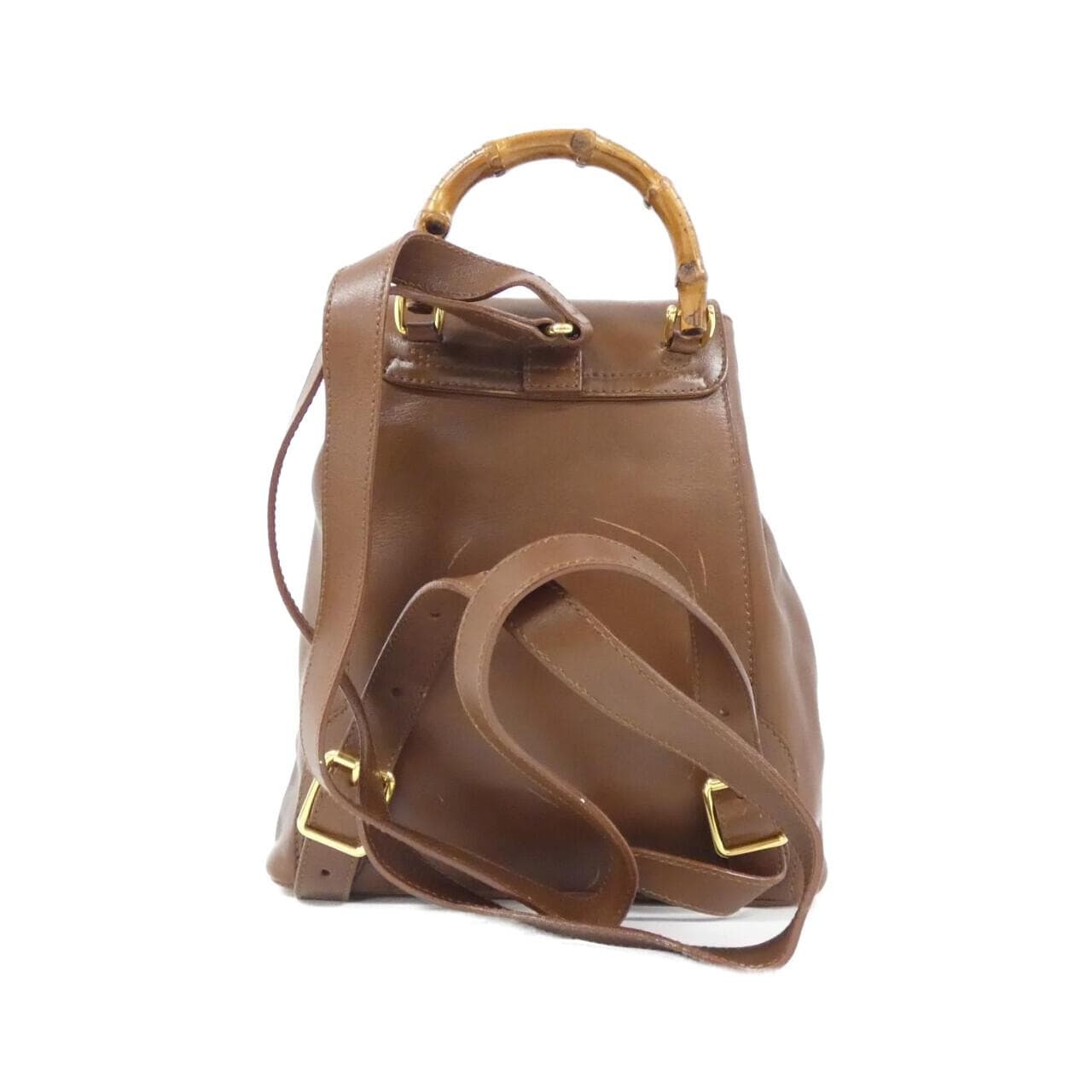 GUCCI 003 3444 Backpack Leather Brown Leather Rank B - Thumbnail 2