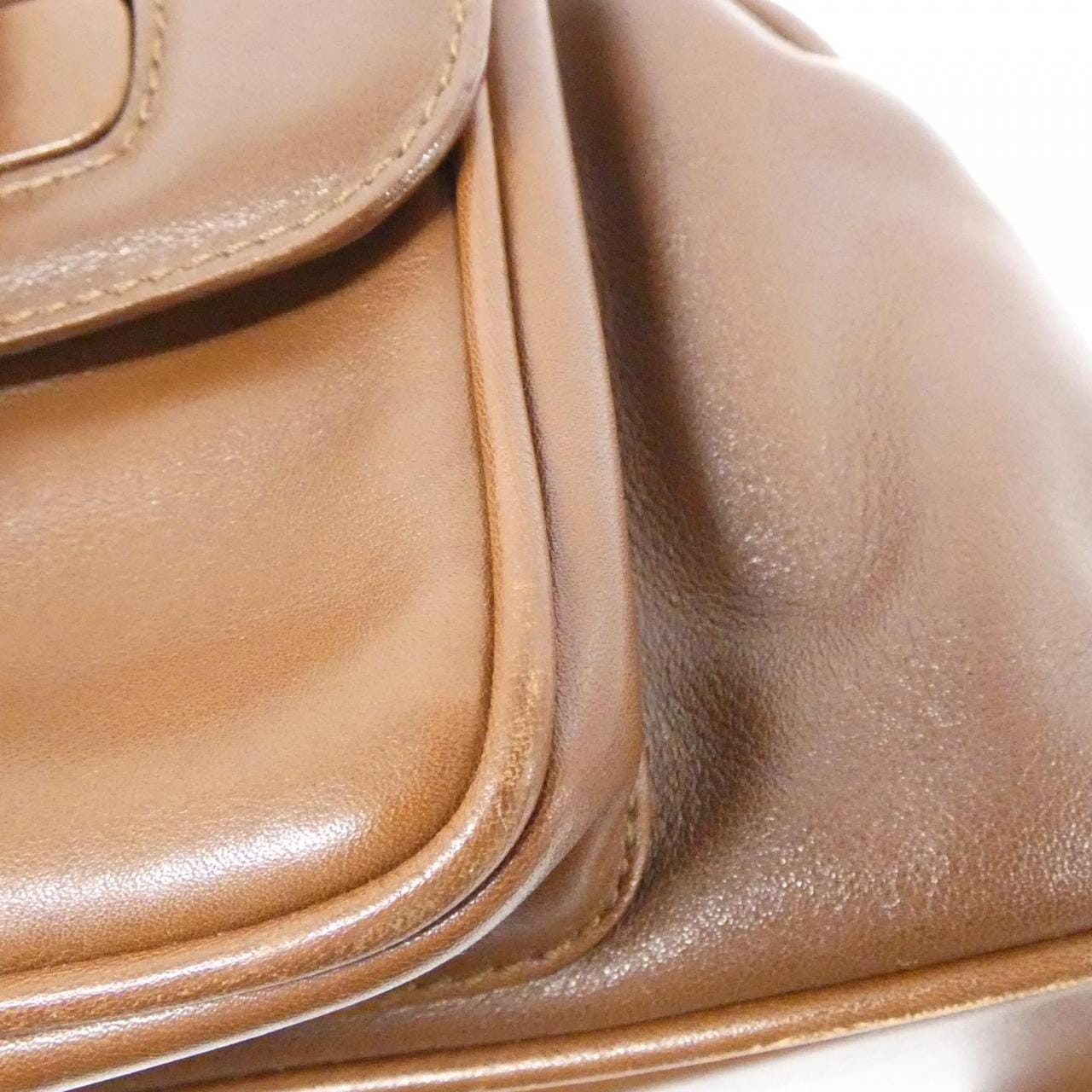 GUCCI 003 3444 Backpack Leather Brown Leather Rank B - Thumbnail 5