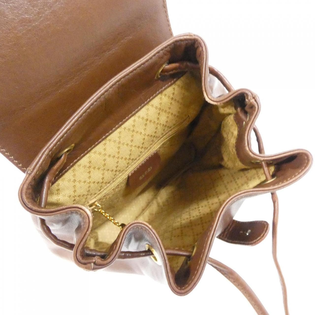 GUCCI 003 3444 Backpack Leather Brown Leather Rank B - Thumbnail 9