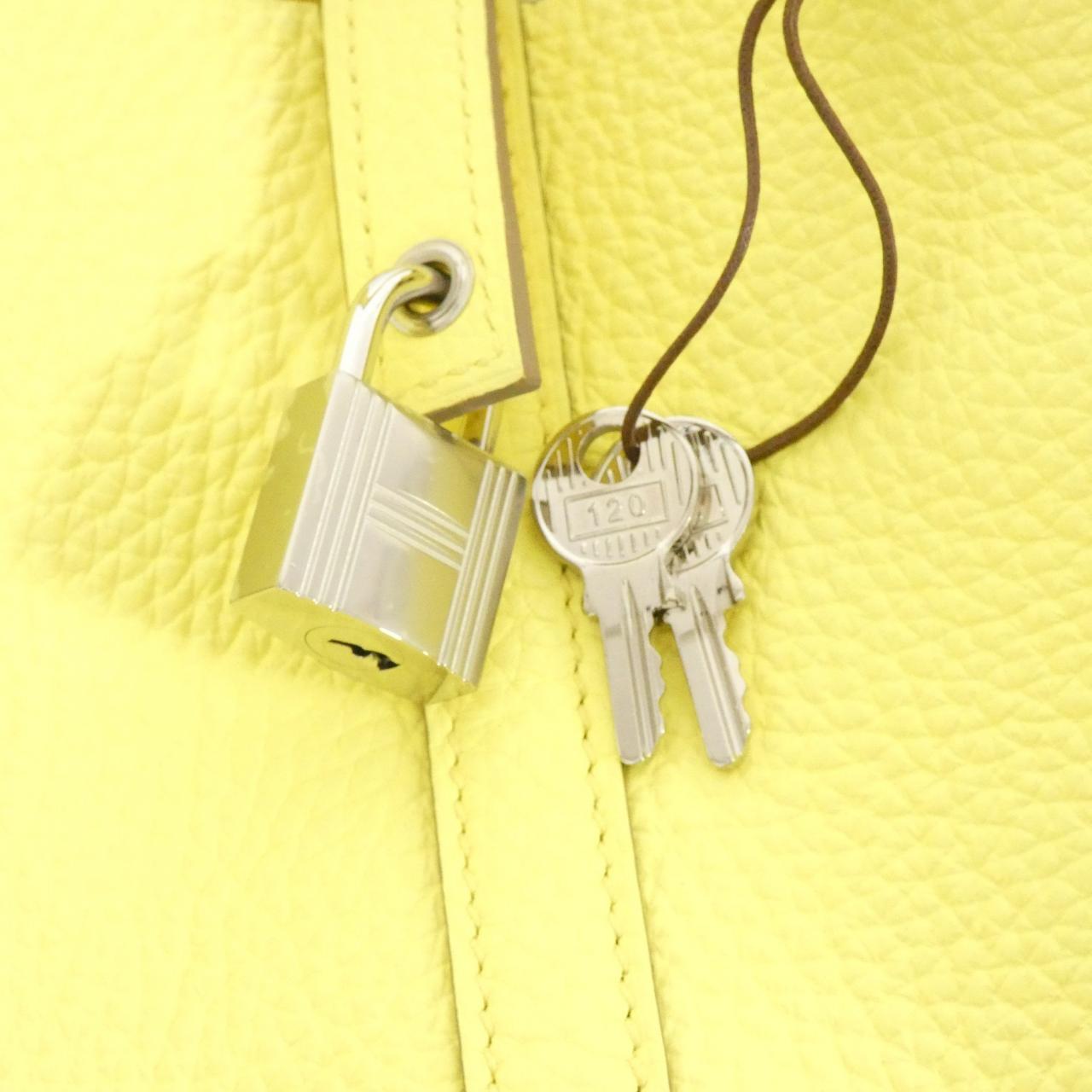 HERMES HERMÈS Picotin 056289CK Bag Clemence Black Clemence Leather - Thumbnail 3