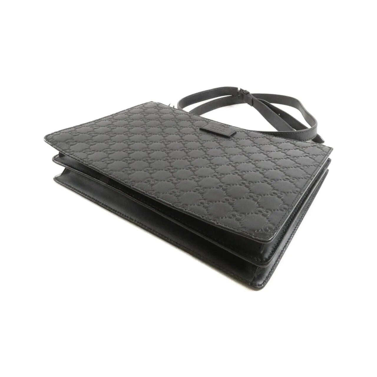 GUCCI 450953 CWC1N Bag Leather 黑色 皮革 中古品A - 縮圖 3