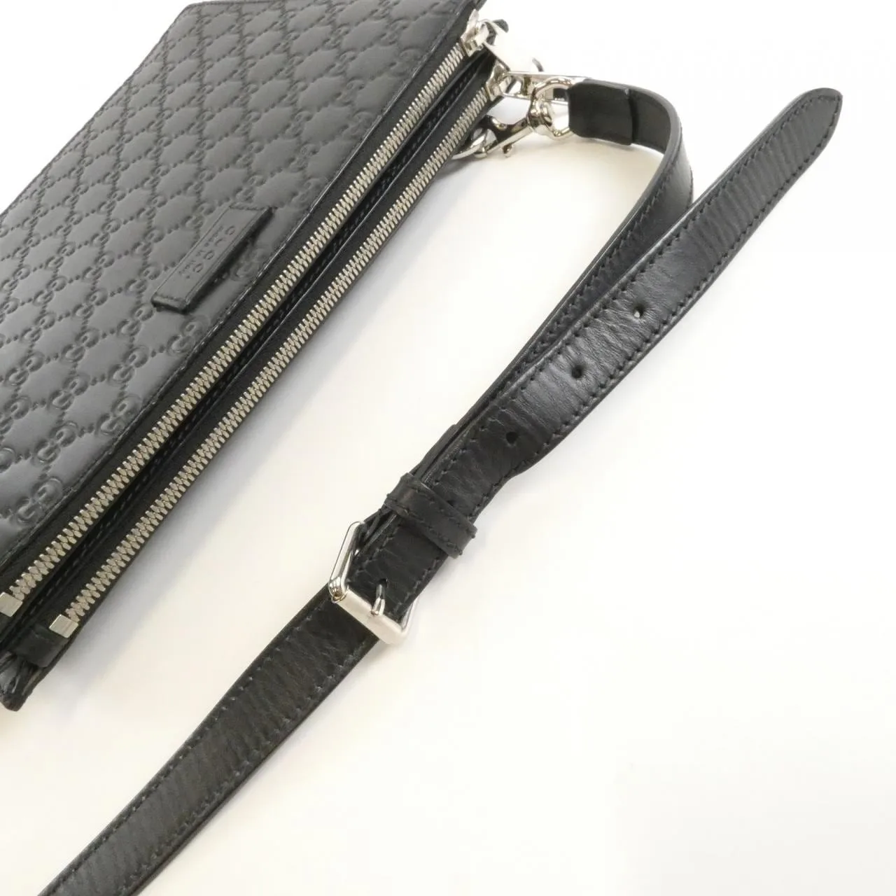 GUCCI 450953 CWC1N Bag Leather 黑色 皮革 中古品A - 縮圖 5