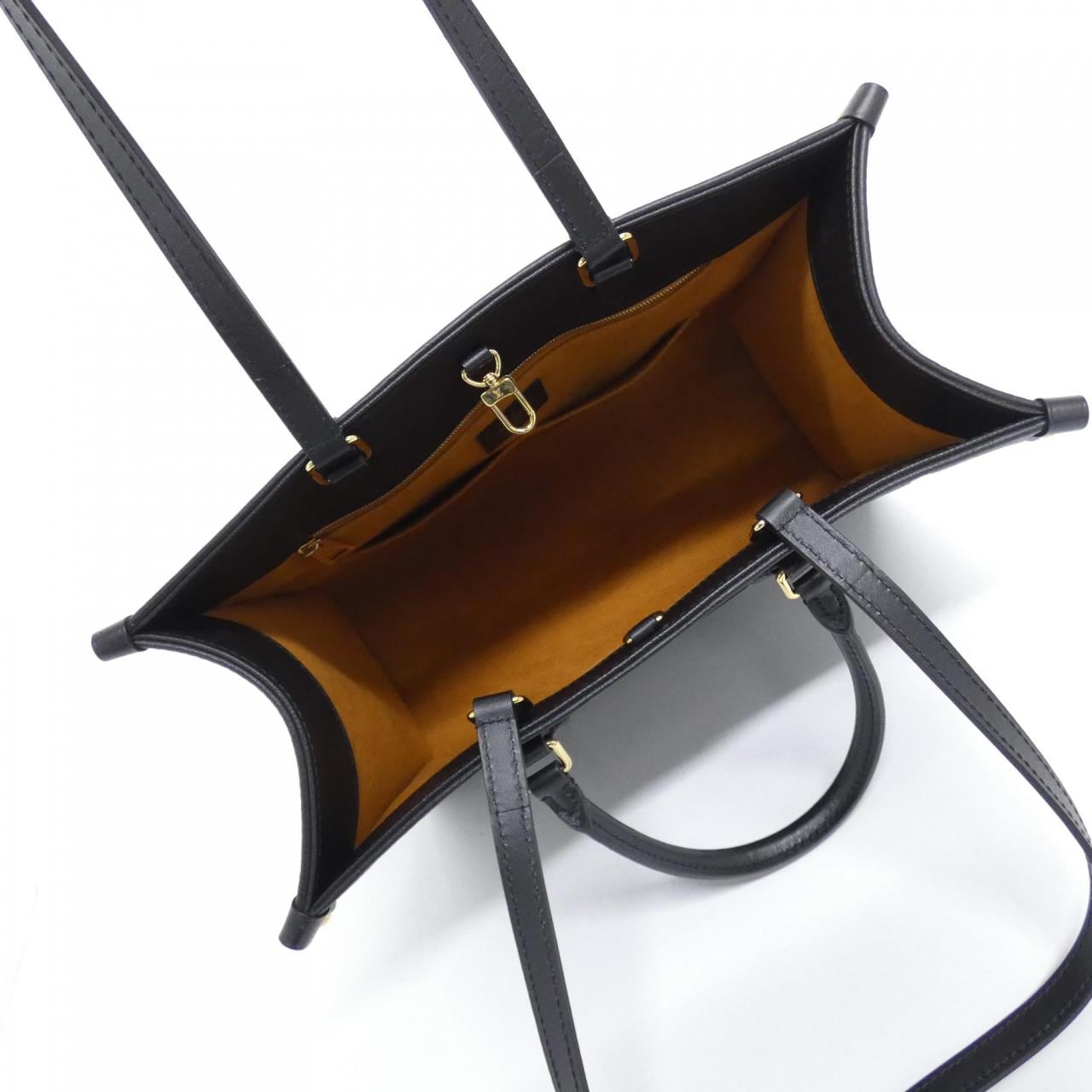 LOUIS VUITTON OnTheGo M45595 Bag Monogram 黑色 Monogram 中古品A - 縮圖 5