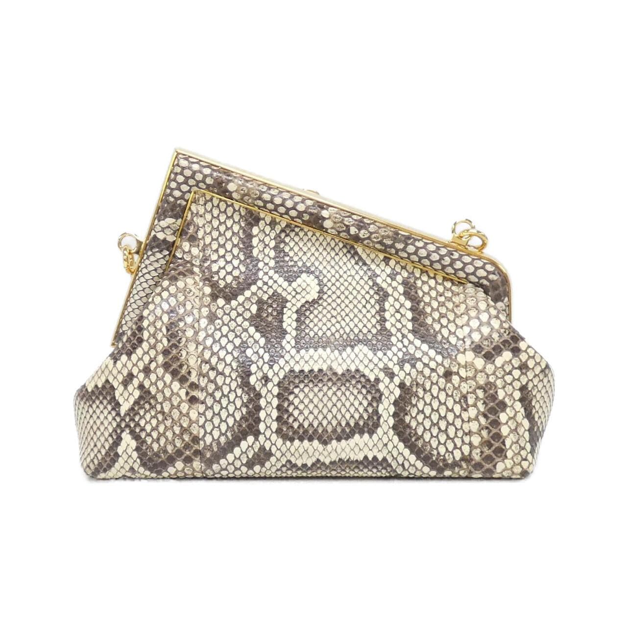FENDI Fendi First 8BP129 AH97 Bag Python Black Python - Thumbnail 2
