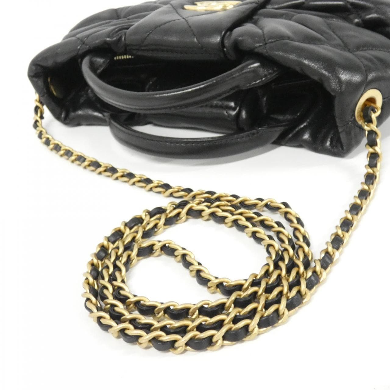 CHANEL AS5849 Handbag Lambskin 黑色 羊皮 中古品A - 縮圖 6