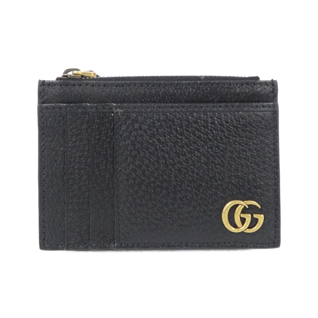GUCCI 657589 DJ20T Coin Case Leather Black
