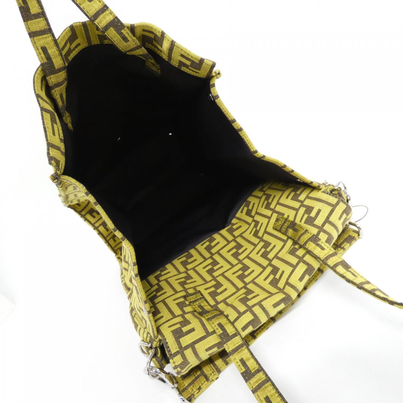 FENDI Baguette 8BH418 AR1Y Bag Canvas 黑色 帆布 中古品A - 縮圖 6