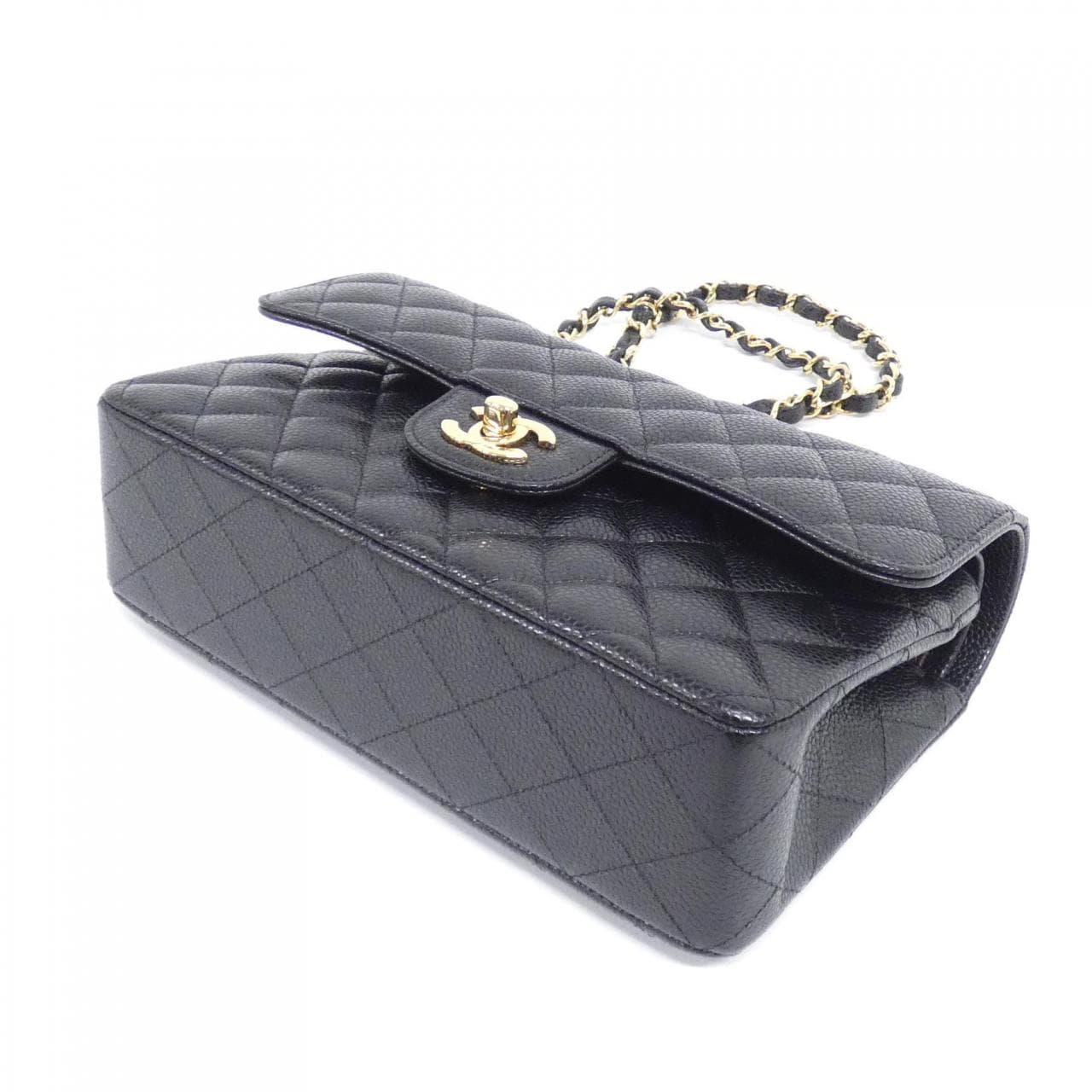 CHANEL Matelasse 1113 Shoulder Grained Calfskin Black Grained Calfskin - Thumbnail 3